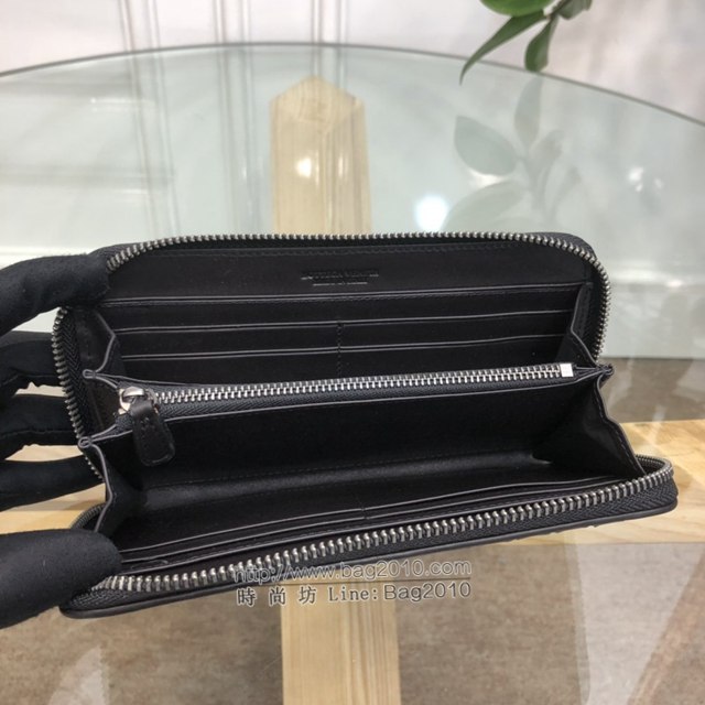 Bottega veneta錢包 寶緹嘉BV拼色款男士長錢包 BV經典款男士拉鏈小手包  gxz1215